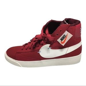 Nike Blazer Mid Rebel Noble Red White Shoes Women’s Size 6 New